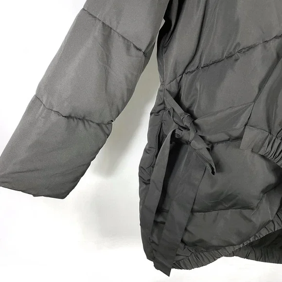 SOLD-NEW Universal Standard Kanda Black Puffer Coat Cocoon, Side Tie Plus - Picture 5 of 10